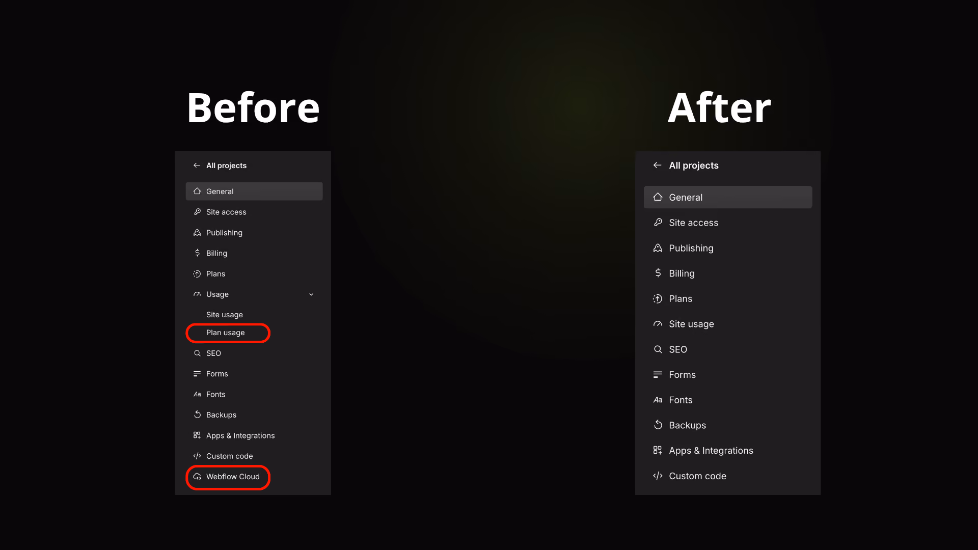 Hide Webflow Cloud