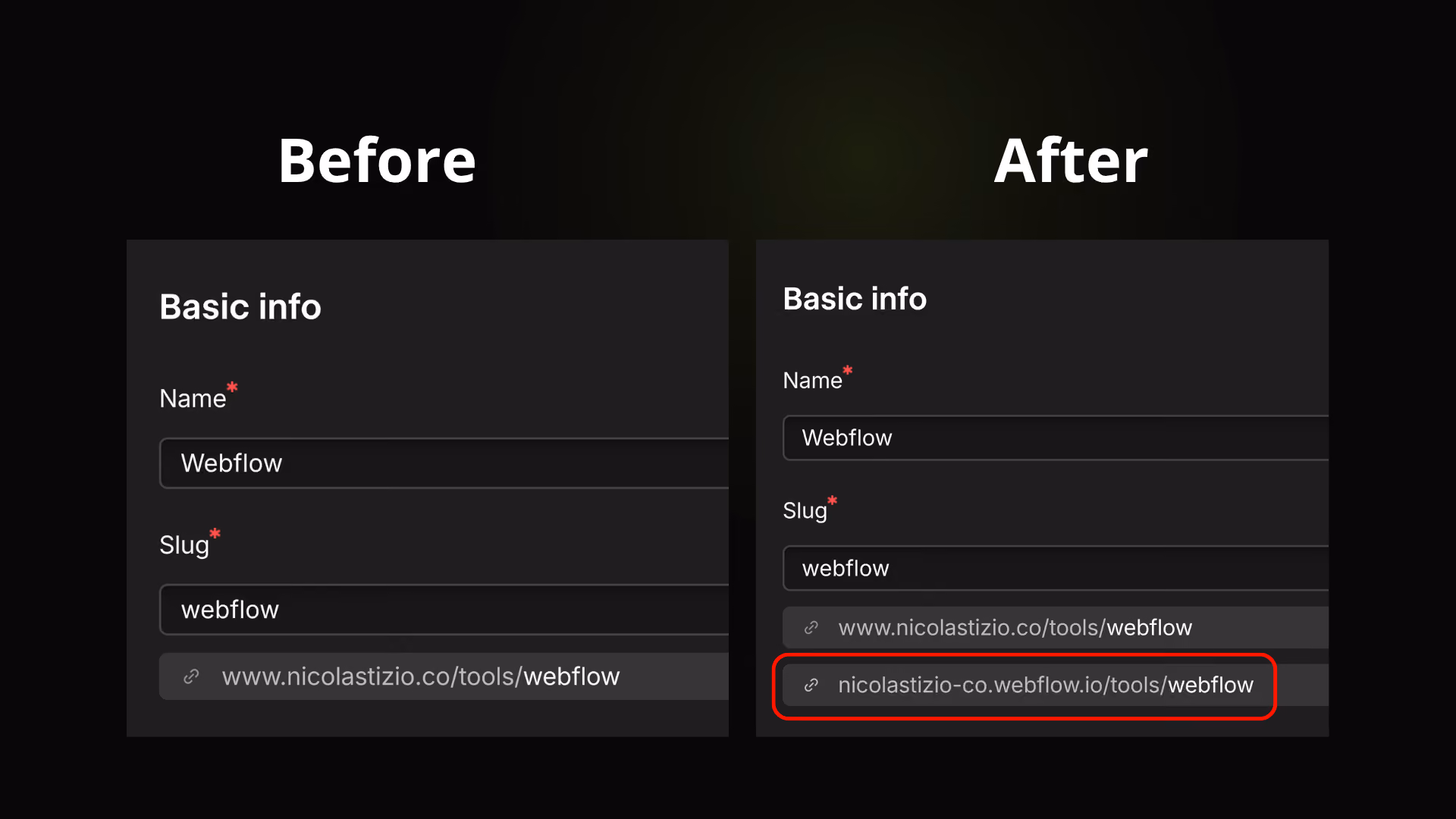 Staging URL Copy